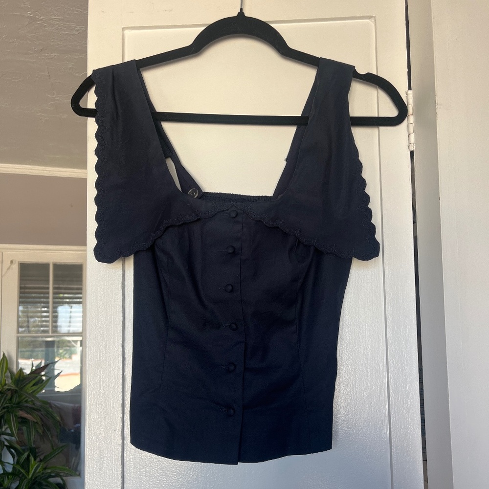 Reformation Blue Collared Tank